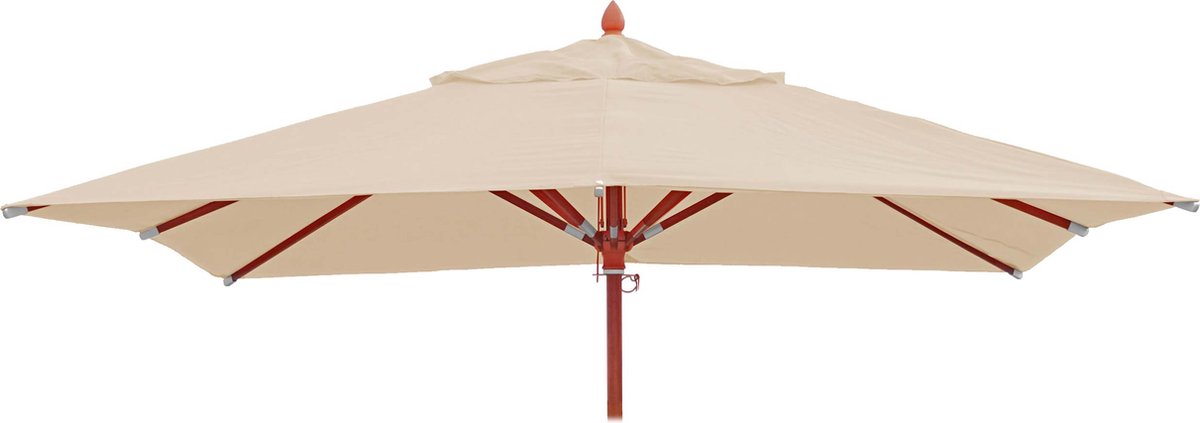 Cosmo Casa Vervangende Hoes - Horeca Houten Parasol - Parasolhoes - Vierkant - 3x3m - Polyester - 3kg - Crème