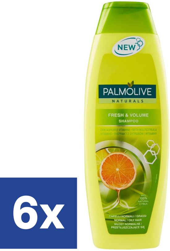 Palmolive Naturals Fresh & Volume Shampoo - 6 x 350 ml