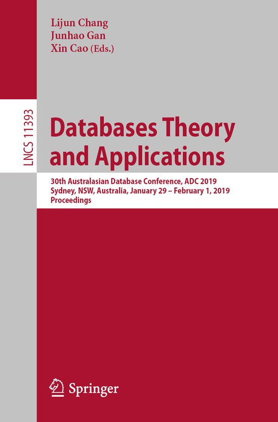 Lecture Notes in Computer Science11393- Databases Theory and ... - cover