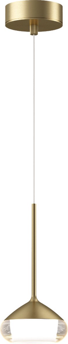 Hanglamp Phoenix Goud - Ø8,2cm - LED 7W 2700K 907lm - IP20 - Dimbaar > lampen hang goud | hanglamp goud | hanglamp eetkamer goud | hanglamp keuken goud | led lamp goud | sfeer lamp goud | design lamp goud | lamp modern goud | pendel goud