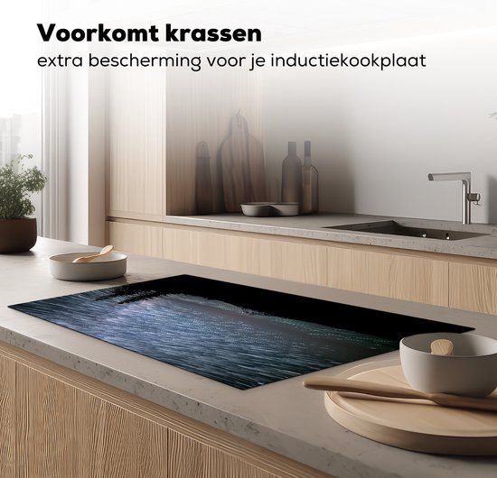 KitchenYeah® Inductie beschermer 91.2x52 cm - Sterrenhemel - Bos - Sporen - Kookplaataccessoires - Afdekplaat voor kookplaat - Inductiebeschermer - Inductiemat - Inductieplaat mat