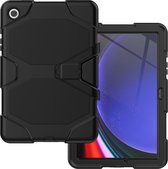 Xccess Survivor Essential Étui pour tablette compatible avec Samsung Galaxy Tab A9 Plus (2023) Hardcase Back Cover + Stand - Zwart