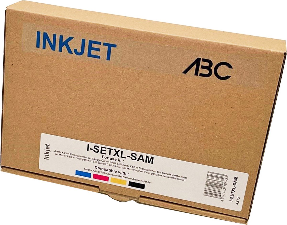 ABC huismerk Set 4x inkt cartridge geschikt voor Epson T08G geschikt voor Epson Workforce Enterprise AM-C5000 AM-C6000