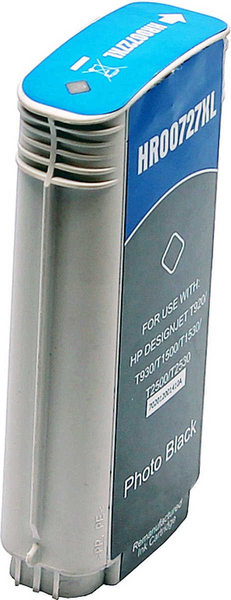 ABC huismerk inkt cartridge geschikt voor HP 730 Photo zwart Designjet T1600 T1600dr T1600ps T1700 T1700d T1700dr T1700ps T2600dr T2600ps