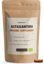 Cupplement - Astaxanthine 60 Capsules - Bio - 160 mg par capsule - 5% d'extrait - Sans comprimés, 12 mg, 6 mg ou poudre - Supplément - Superaliment - Astaxanthine - Astaxanthine