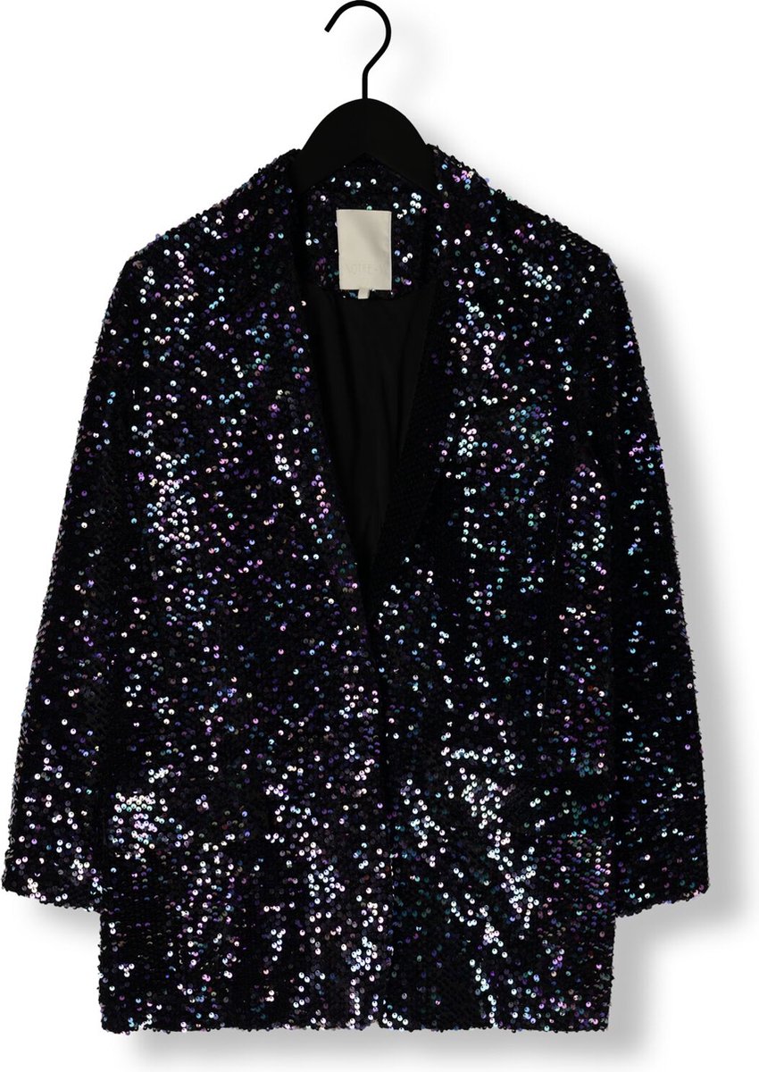 Notre-V Nv-christine Glitter Velvet Blazer Blazers Dames - Zwart - Maat S