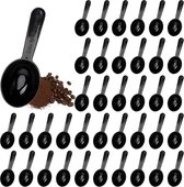 SHOP YOLO-Metalevels -40 stuks kunststof maatlepel-doseerlepel-koffie maatlepels-maatlepel-lepel voor koffie-thee-melkpoeder-vloeibare-zwart