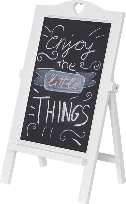 Tableau Publicitaire Cosmo Casa - Tableau Debout - Bouchon Client - Tableau Décoratif - Peint - 66X39X33cm - Wit