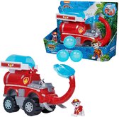 PAW Patrol Jungle Pups - Camion de pompier éléphant de Marshall avec lanceur de projectiles - Voiture jouet avec figurine de jeu