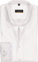 ETERNA slim fit overhemd - mouwlengte 7 - niet doorschijnend twill heren overhemd - wit - Strijkvrij - Boordmaat: 39