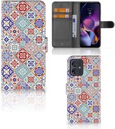 Book Case met foto Geschikt voor Motorola Moto G54 GSM Hoesje Tiles Color