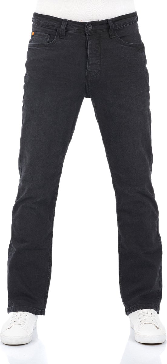riverso Heren Jeans Broeken RIVFalko bootcut Fit Zwart Volwassenen Denim Jeansbroek