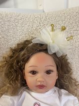 Haarband-haarkroon-kroon goud-fotoshoot-cakesmash-prinsessen kroon-haarband kant-haarband wit kant-haarband kroon meisje-kroon kind-kroon baby