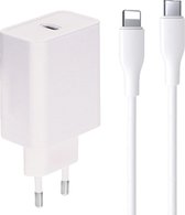 30W USB C Power Adapter met Rubberen USB C naar 8-PIN Kabel - Snellader - Oplader - Geschikt voor iPhone, iPad met Lightning Poort