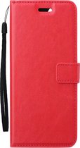 Hoes Geschikt voor Samsung A35 Hoesje Bookcase Hoes Flip Case Book Cover - Hoesje Geschikt voor Samsung Galaxy A35 5G Hoes Book Case Hoesje - Rood