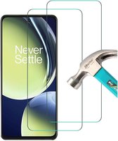 Screenprotector Glas - Tempered Glass Screen Protector Geschikt voor: OnePlus Nord CE 3 Lite 5G - 2x