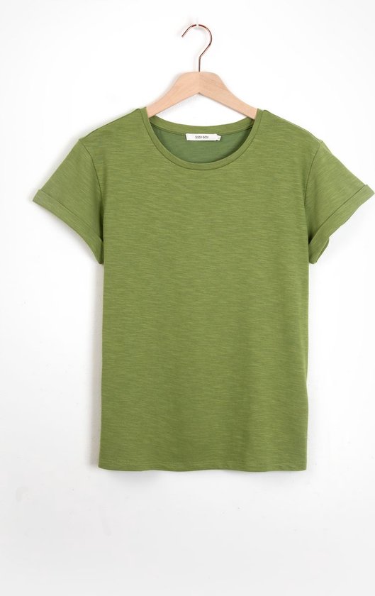 Sissy-Boy - Groen slub jersey T-shirt