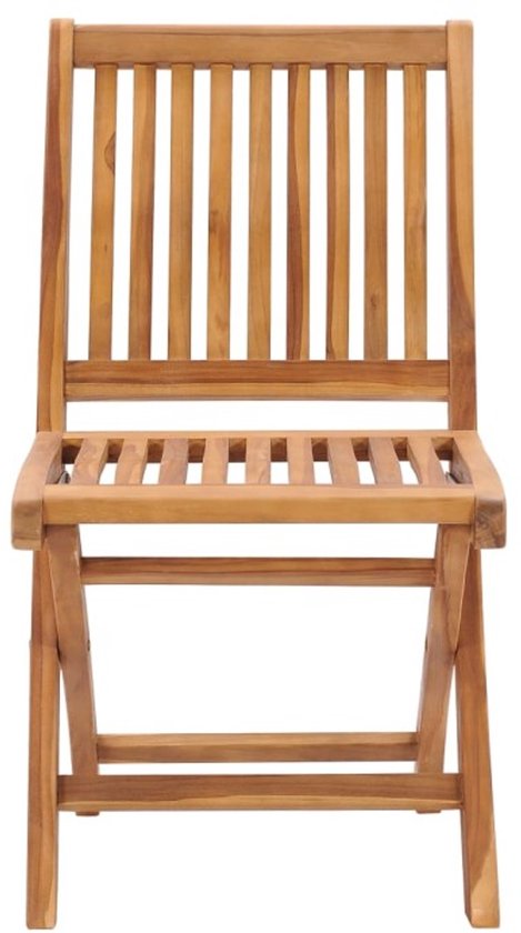 vidaXL Chaises de jardin de vidaXL 6 pièces Teck massif pliable
