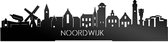 Standing Skyline Noordwijk Zwart Glanzend - 60 cm - Woondecoratie design - Decoratie om neer te zetten en om op te hangen - Meer steden beschikbaar - Cadeau voor hem - Cadeau voor haar - Jubileum - Verjaardag - Housewarming - Interieur -
