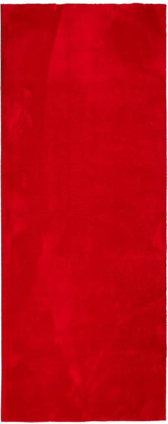 vidaXL - Vloerkleed - HUARTE - laagpolig - zacht - wasbaar - 80x200 - cm - rood