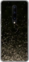 Geschikt voor OnePlus 7 Pro hoesje - Glitter - Abstract - Zwart - Siliconen Telefoonhoesje