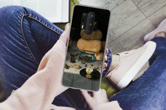 OnePlus 8 Pro - Nature morte aux fromages - Peinture de Floris Claesz. van Dijck - Coque de téléphone en Siliconen