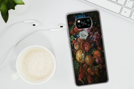 Xiaomi Poco X3 Pro - Feston de fruits et de fleurs - Peinture de Jan Davidsz. de Heem - Coque de téléphone en Siliconen