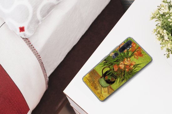 Xiaomi Mi Note 10 - Vase nature morte avec lauriers roses et livres - Vincent van Gogh - Coque de téléphone en Siliconen