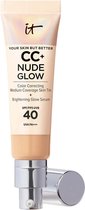 IT Cosmetics Your Skin But Better CC+ Nude Glow SPF40 Fond de Teint - Avec Sérum Éclat - Medium - 32ml