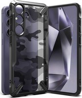Ringke Fusion X | Hoesje Geschikt voor Samsung Galaxy S24 Plus | Back Cover | Militaire Standaard | Camo Zwart