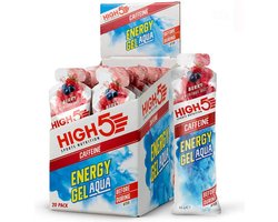 High5 High5 Energy Gel Aqua Caffeine Bessen - 20 x 66 gram - 23 g koolhydraten en 30 mg cafeïne per gel - Isotone energiegel zonder extra water