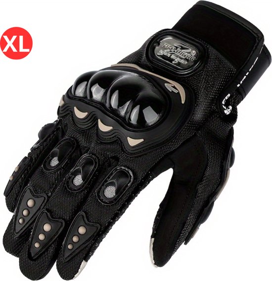 Nivard Gants Moto - Gants Cyclomoteur - Manchons - Vélo - Scooter - Zwart - Taille XL