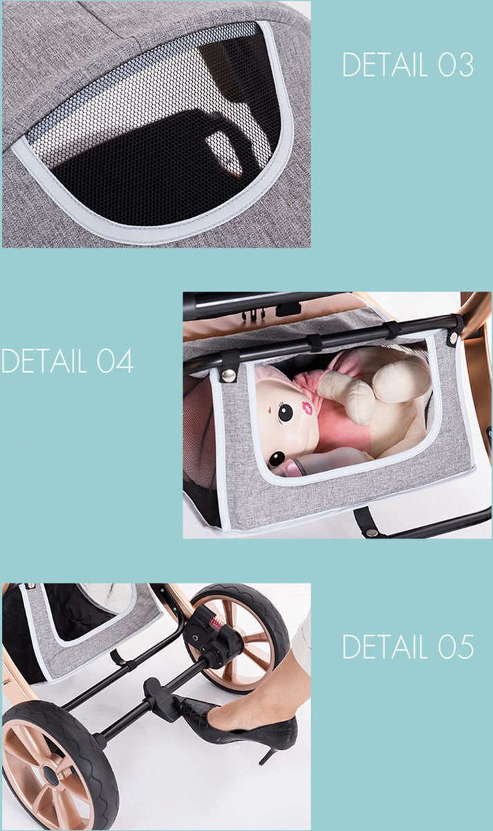 Bellaby Nieuwe Luxe Kinderwagen 2 In 1 Gold van BELLA — afbeelding 3