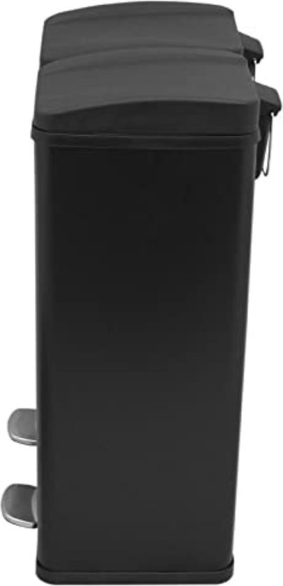 Brabantia Touch Bin Afvalemmer 60 Liter - Matt Black / Matt Steel Fingerprint Proof