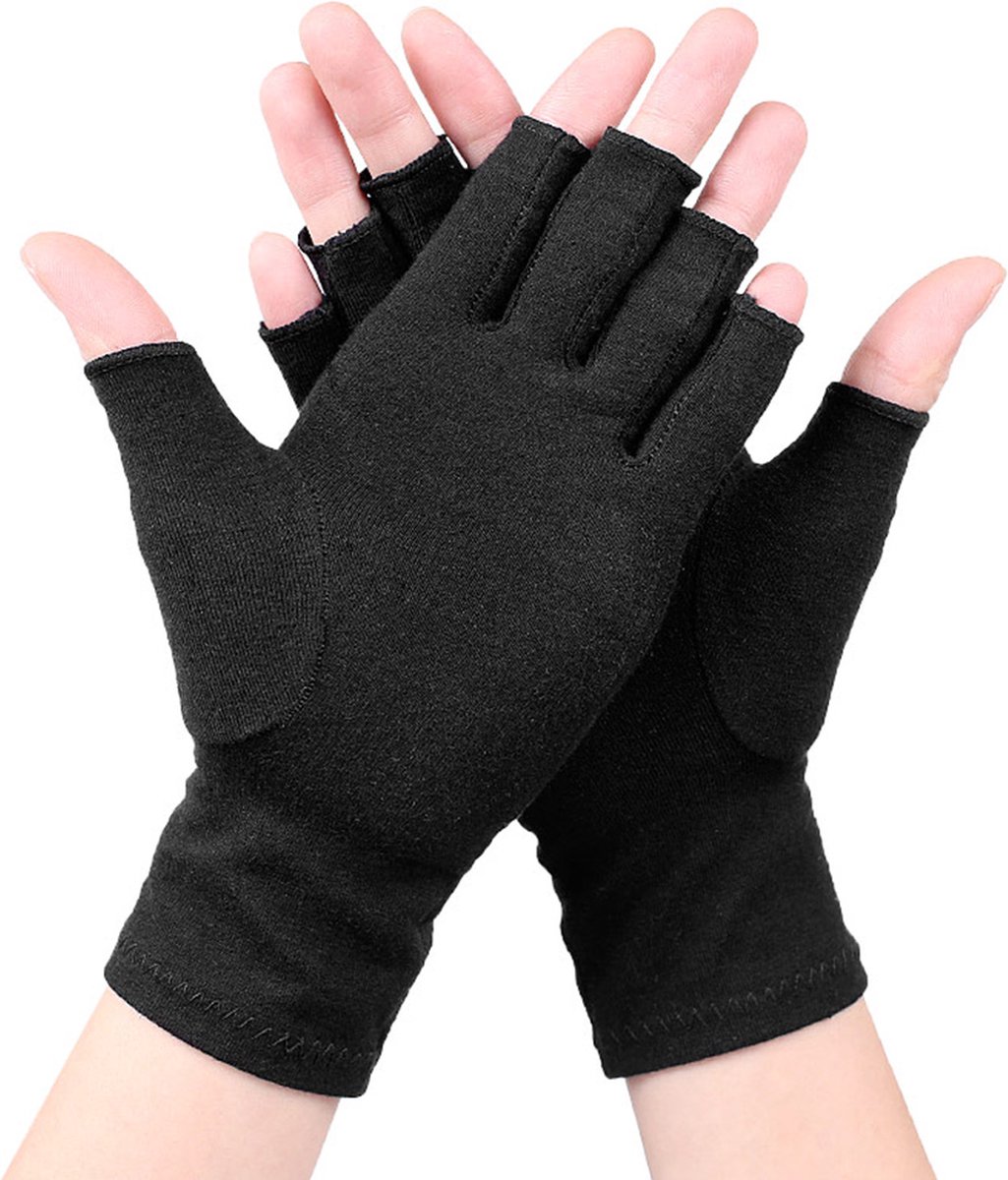 Goedkoopste Therapeutische handschoenen | Extensso® | Zwart | Maat L | De enige echte | Compressie Handschoenen | 44 cotton, 44 polyester, 12 spandex