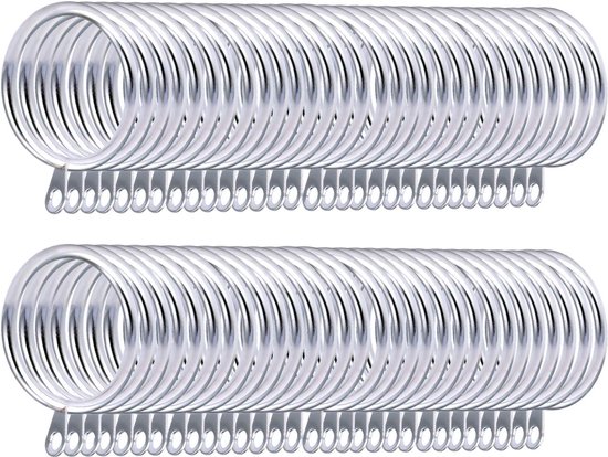 Gordijnringen Metalen HIMOMO 50 Stücke 30mm Metall Vorhangringe, Enthalten 50 Vorhang Hängend Ringe Und 50 Kunststof Gordijnhaken Bijgeleverd