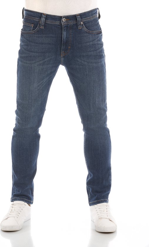 Mustang Heren Jeans Broeken Vegas slim Fit Blauw 38W / 34L Volwassenen Denim Jeansbroek