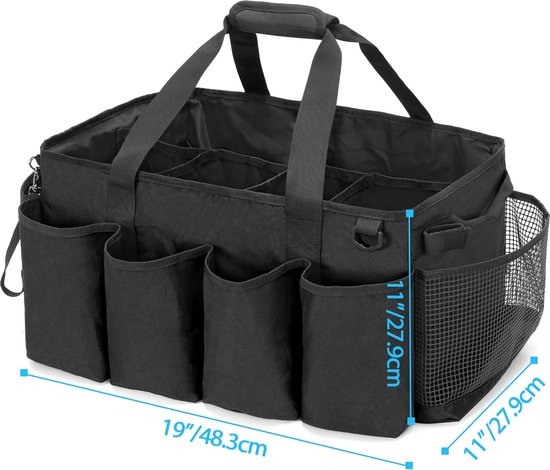 Reinigings tas, 40*23,5*27,5 cm reinigingscaddy draagbaar met handgreep reinigingscaddy organisator, schoonmaakmiddelen organizer tas voor