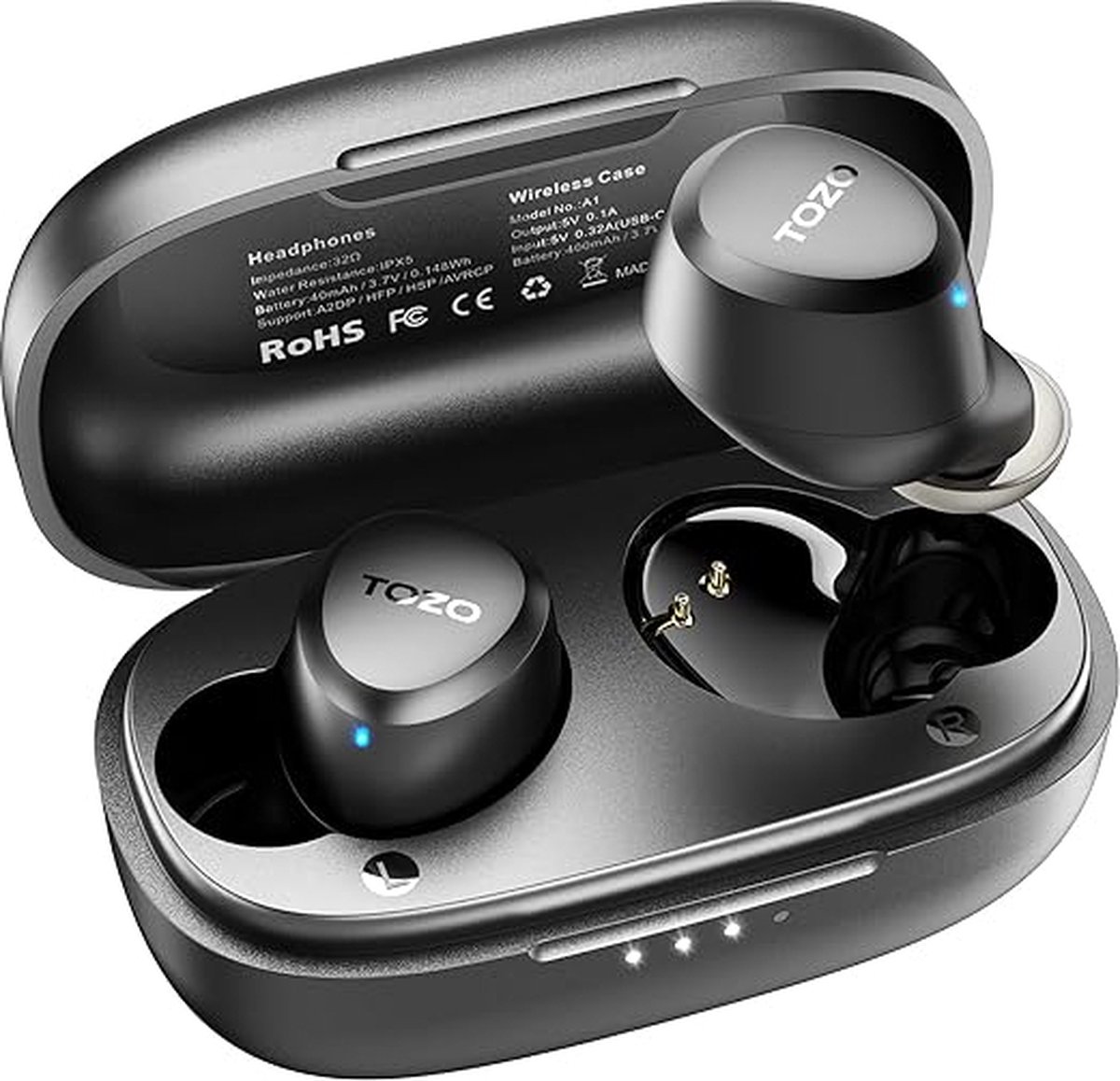 Draadloos bluetooth 5.3 oordopjes - Ingebouwde microfoon - premium geluid