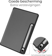 Hoes Geschikt voor Samsung Galaxy Tab S9 FE Hoes Book Case Hoesje Trifold Cover Met Uitsparing Geschikt voor S Pen - Hoesje Geschikt voor Samsung Tab S9 FE Hoesje Bookcase - Grijs