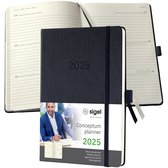 Sigel Conceptum weekagenda - A5 - 2025 (NL/FR/EN/DU) - zwart - hardcover - SI-C2512