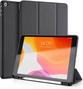 Tablet hoes geschikt voor Ipad 10.2 Inch 2019 / 2020 / 2021 - Dux Ducis Domo Book Case met Stylus pen houder - Zwart