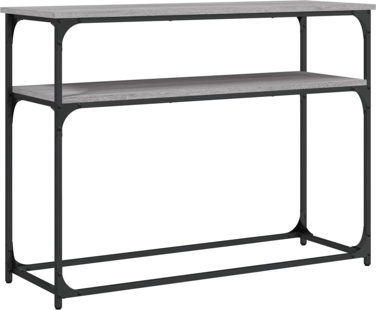 vidaXL Wandtafel - 100x35,5x75 - cm - bewerkt - hout - grijs - sonoma - eikenkleurig grijs sonoma eiken