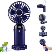 Handventilator - Mini Ventilator - Hand Ventilator - Mini ventilator Oplaadbaar - Mini Ventilator Usb - Blauw