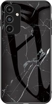 Coverup Marble Glass Back Cover - Geschikt voor Samsung Galaxy A15 Hoesje - Zwart