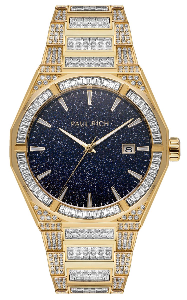 Paul Rich Iced Star Dust II Gold ISD202 horloge 43 mm