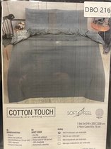 Cotton Touch - Dekbedovertrek - 240x220 cm - grijs stip