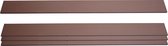 Set van 4 lamellen voor WPC privacyscherm Sarthe, windschermplanken, ca. 1m² ~ 180cm, bruin