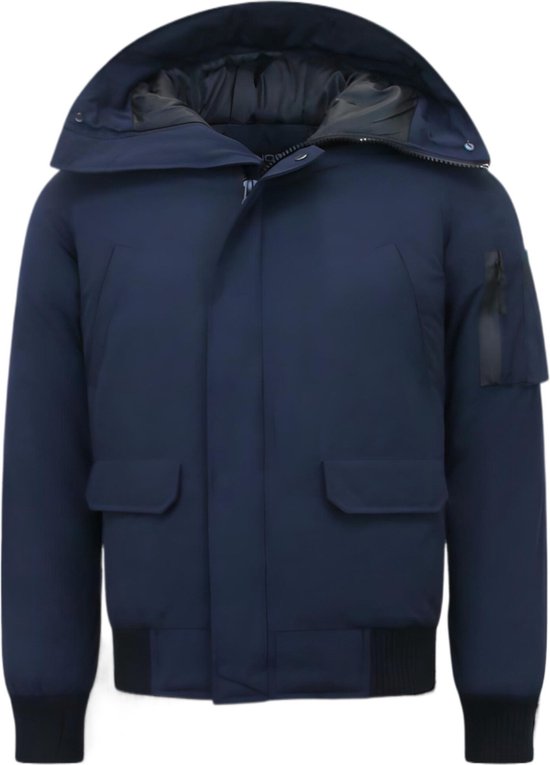 Winterjassen Heren - Gewatteerde Jassen - Heren Jas - 8821 - Blauwe Jas