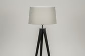 Lumidora Vloerlamp 30887 - ANTIQUA - E27 - Zwart - Grijs - Metaal - ⌀ 51 cm
